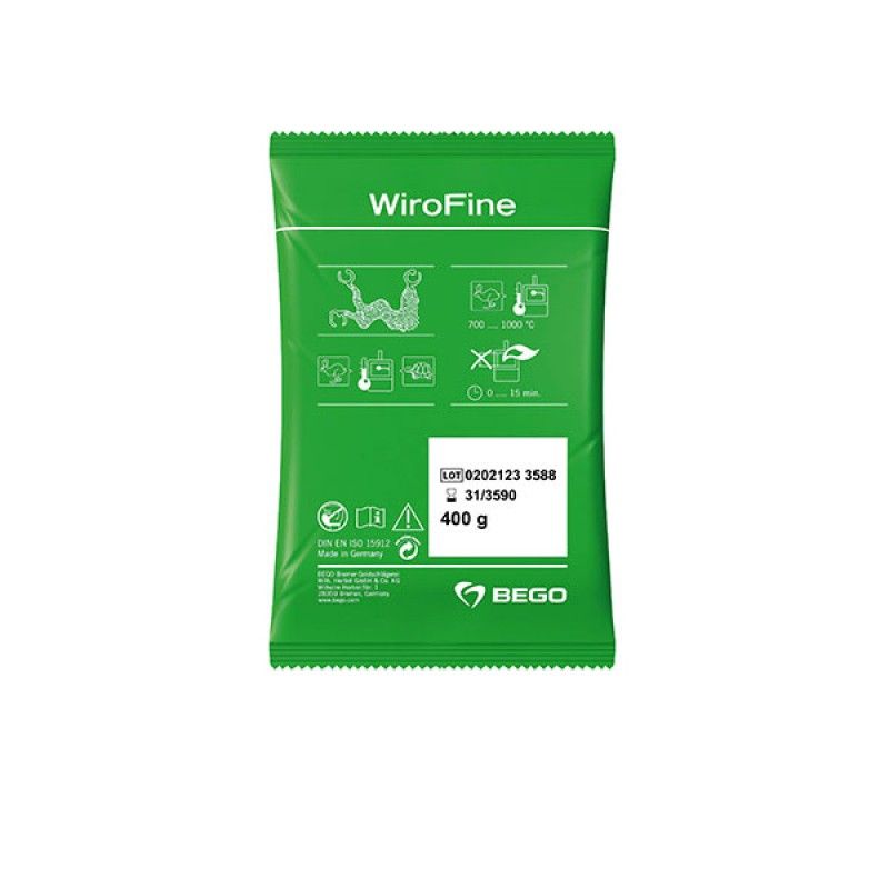 WiroFine (Вирофайн) 18кг (45пак х 400гр) - паковочная масса для бюгельного протезирования BEGO, Германия