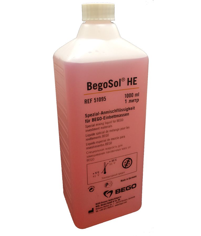 BegoSol HE (БегоСол НЕ) 1л - жидкость для замешивания паковочной массы BEGO, Германия