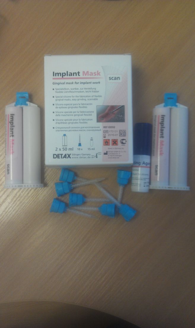 Implant Mask А-силикон для изготовления эластичных десневых масок, сканируемый, Detax, Германия