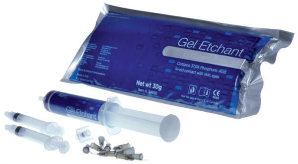 Gel Etchant – это 37,5 % гель фосфорной кислоты для протравливания дентина и эмали (3шпр х 3гр) , Kerr