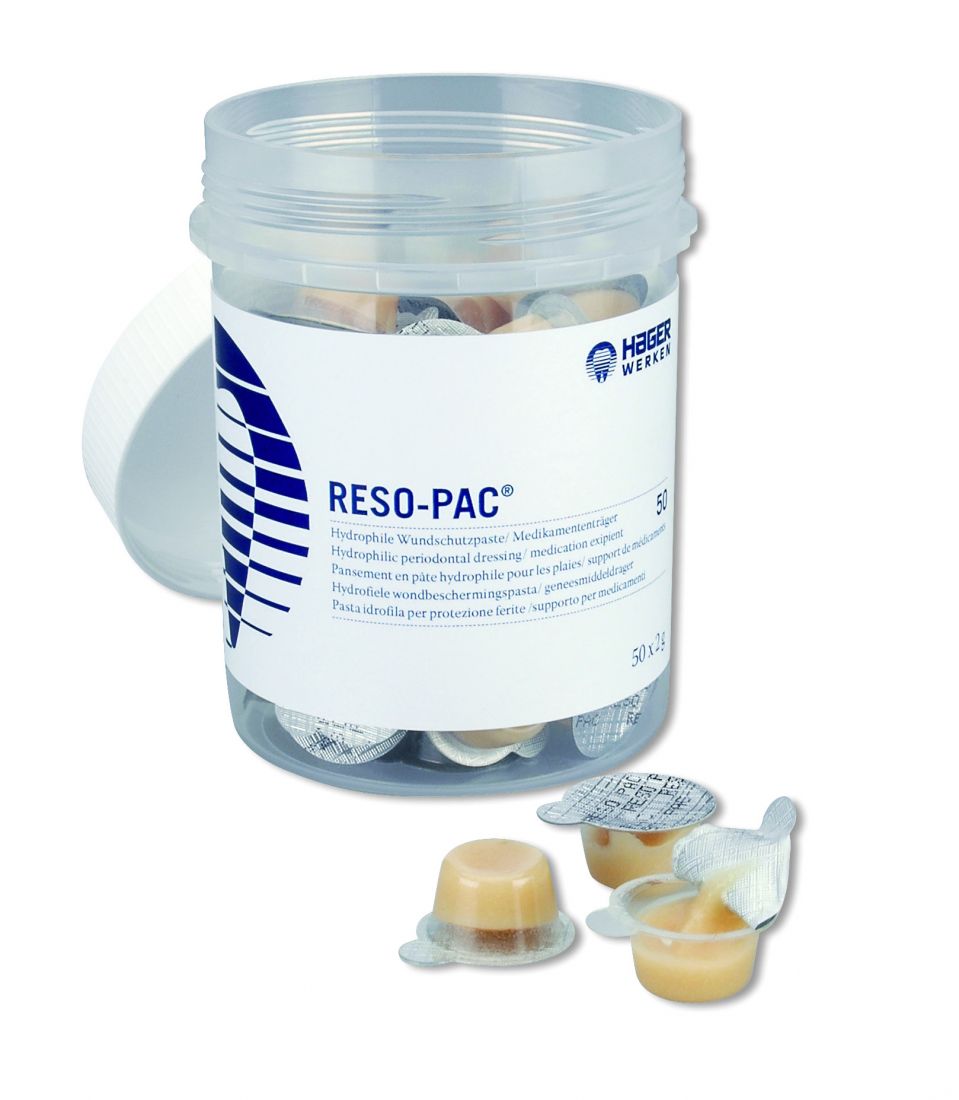 Reso-pac® (Резо-пак) - периодонтальная повязка, отдельные порции 1шт=2 гр, Hager &amp; Werken, Германия