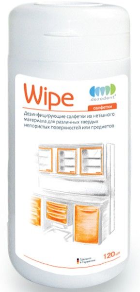 WIPE - дезинфицирующие салфетки в диспенсере (120шт), Dezodent, Германия