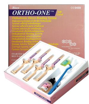 ORTHO-1 - набор для фиксации брекетов химического отверждения, не требующий смешивания, состав: 4 шпр Ortho-Paste по 3,5 г, праймер Ortho-One (15 мл), протравка Liquid Ethant (9 г) арт F-6100D